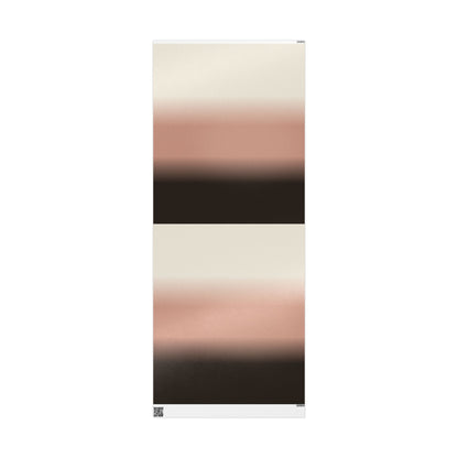 Neutral Ombre Gradient Wrapping Paper Roll — Minimal Beige to Brown Gift Wrap for Weddings, Birthdays & Everyday