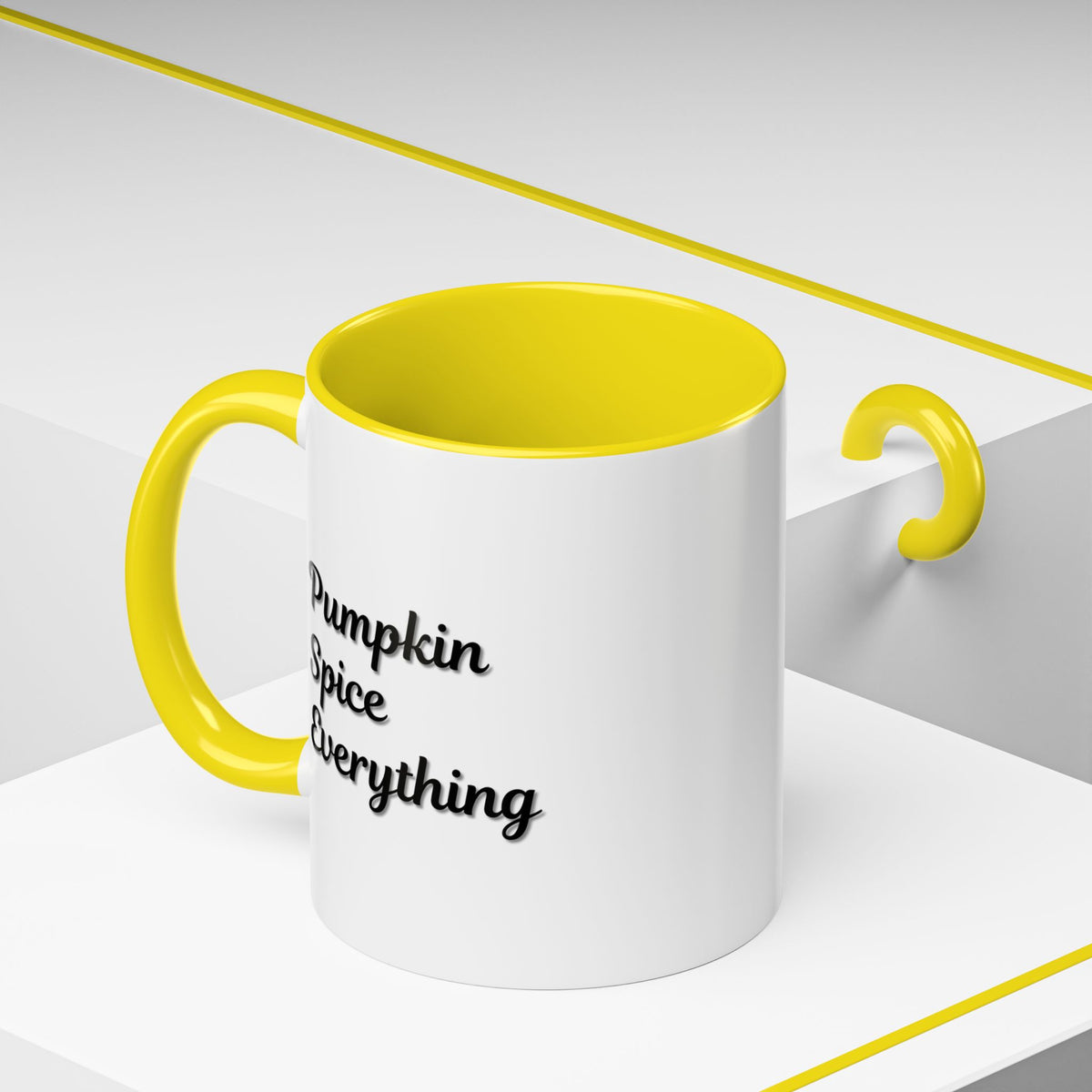 Printify Pumpkin Spice Everything coffee mug, fall seasonal ceramic cup with pumpkin and spice design, 11oz or 15oz capacity
