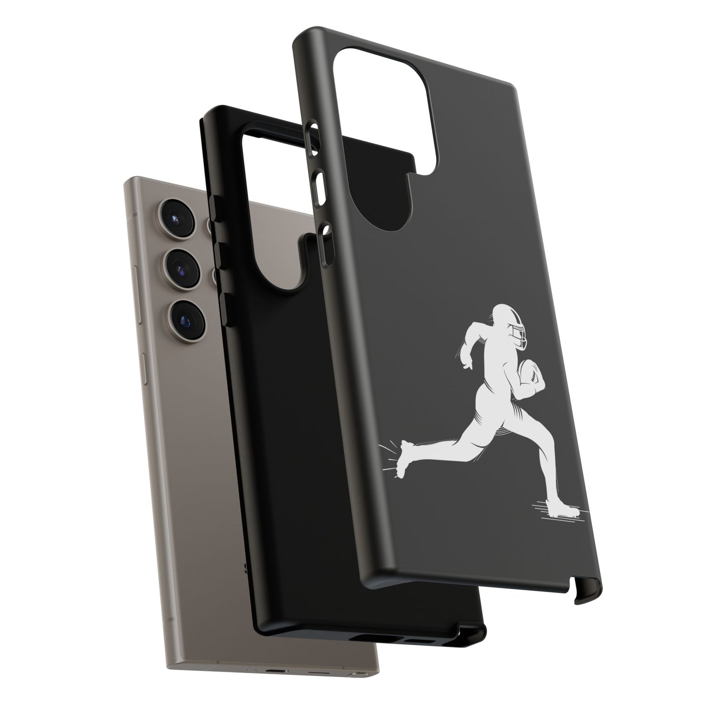 Football Player Phone Case, Tough Cases, Sports Phone Cover, Gift for Athletes, iPhone & Samsung Accessories, Running Player Design - TRV