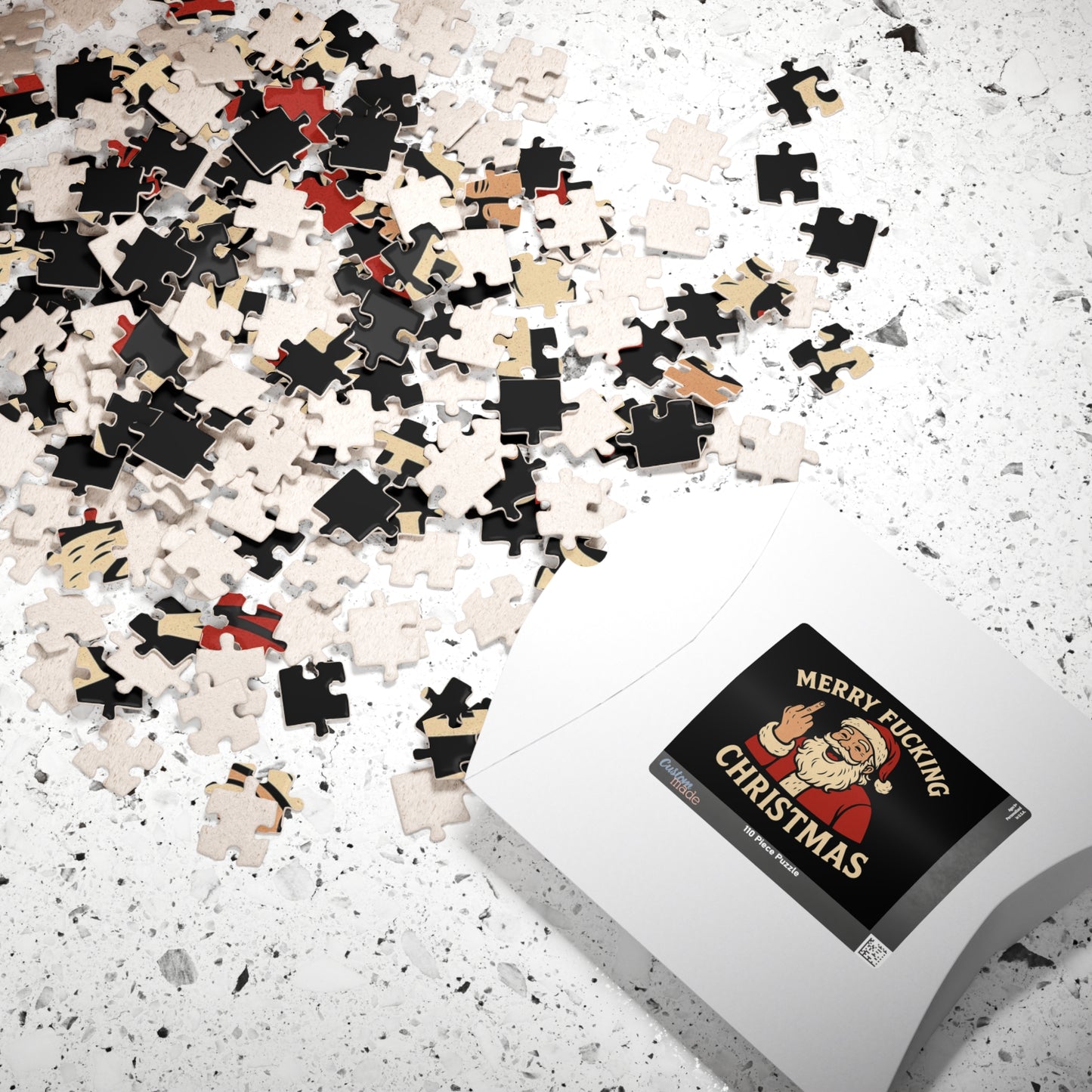 Merry Fucking Christmas Puzzle — Funny Santa Holiday Jigsaw (110–1014 pcs)