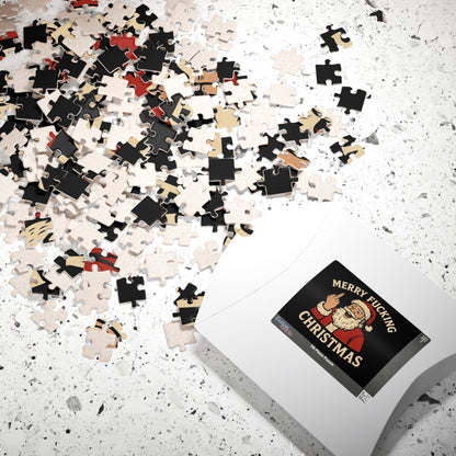 Merry Fucking Christmas Puzzle — Funny Santa Holiday Jigsaw (110–1014 pcs)