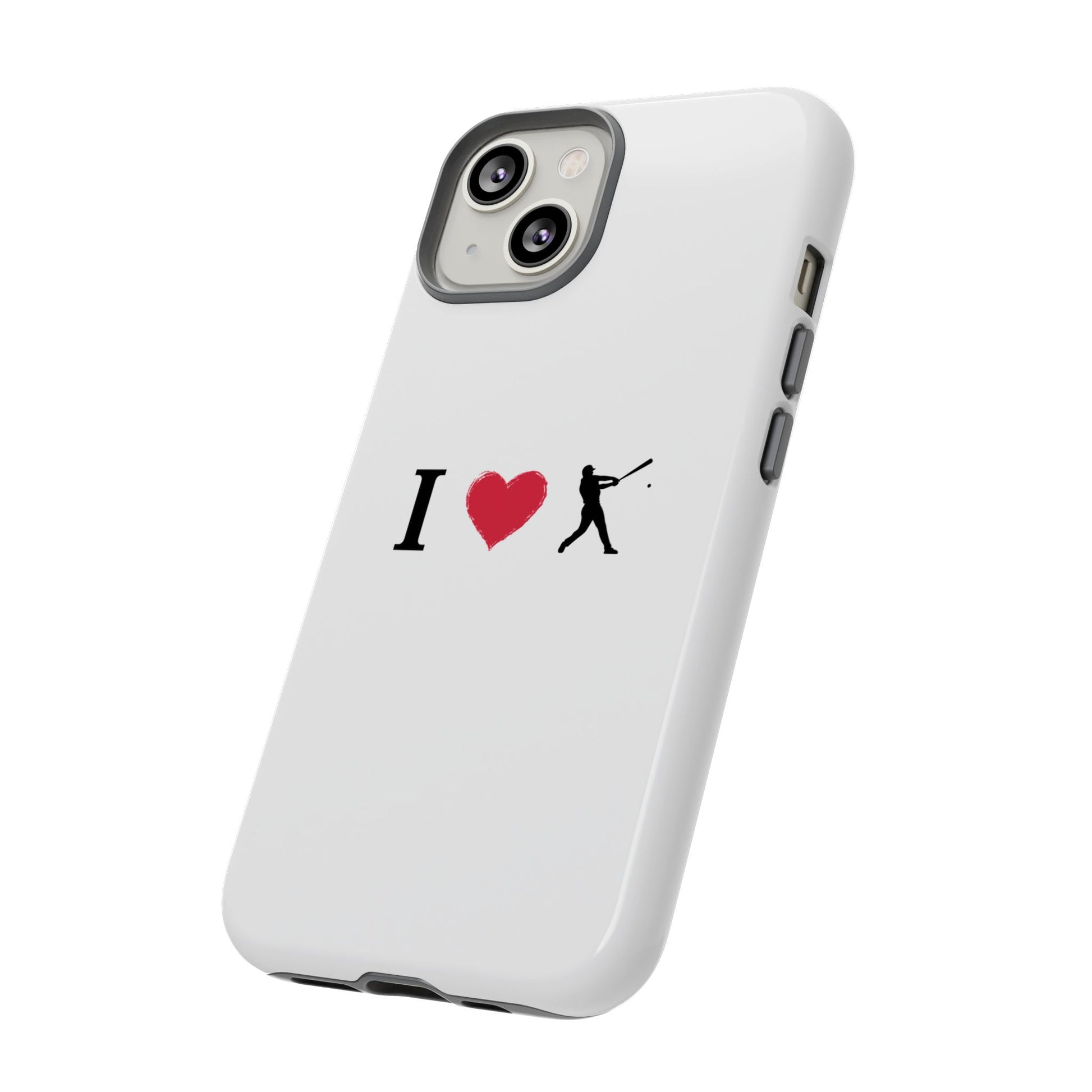 Baseball Love Phone Case, Tough Cases for Sports Lovers, i Heart Baseball Protection, Gift for Players, Cute Sports Case - TRV