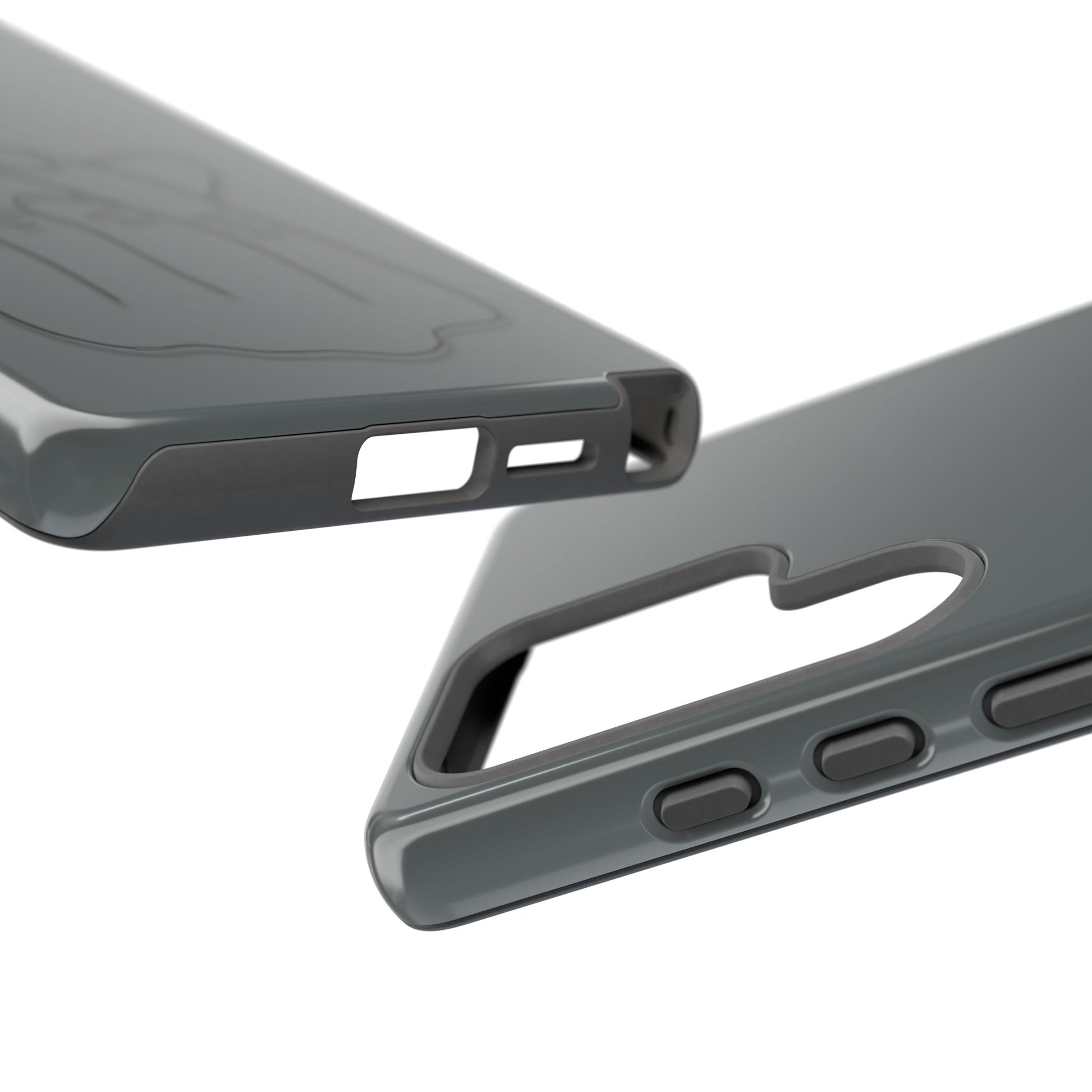 Silicone phone case with embossed Korean finger heart design, showcasing a stylish and protective accessory for smartphones.