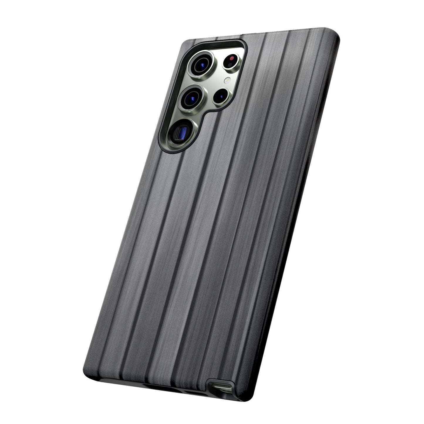 Ribbed metal texture iPhone case by Printify, tough protective phone cover with durable ribbed design for iPhone models.