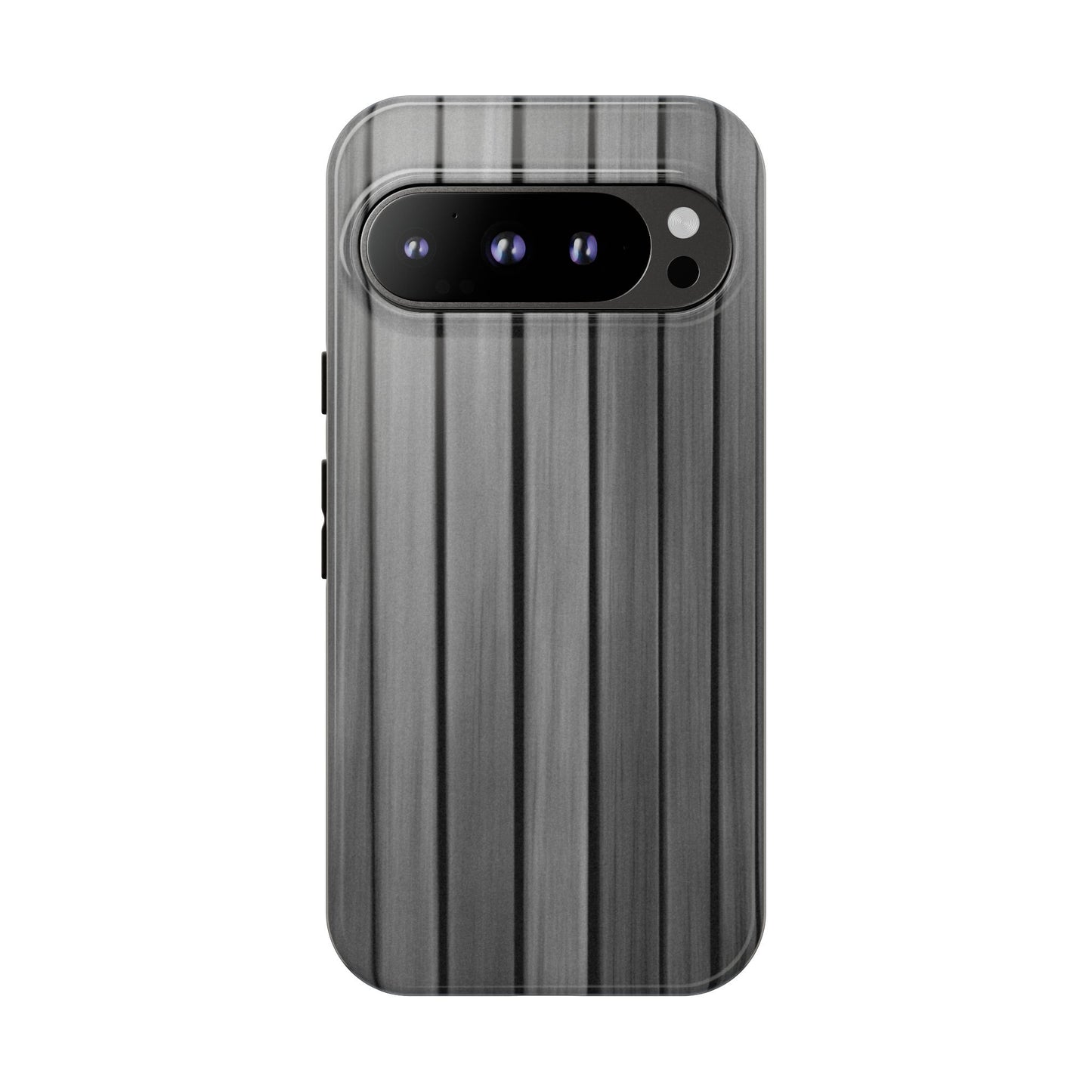 Ribbed metal texture iPhone phone case by Printify, tough protective cover with durable design and sleek metal-inspired finish.