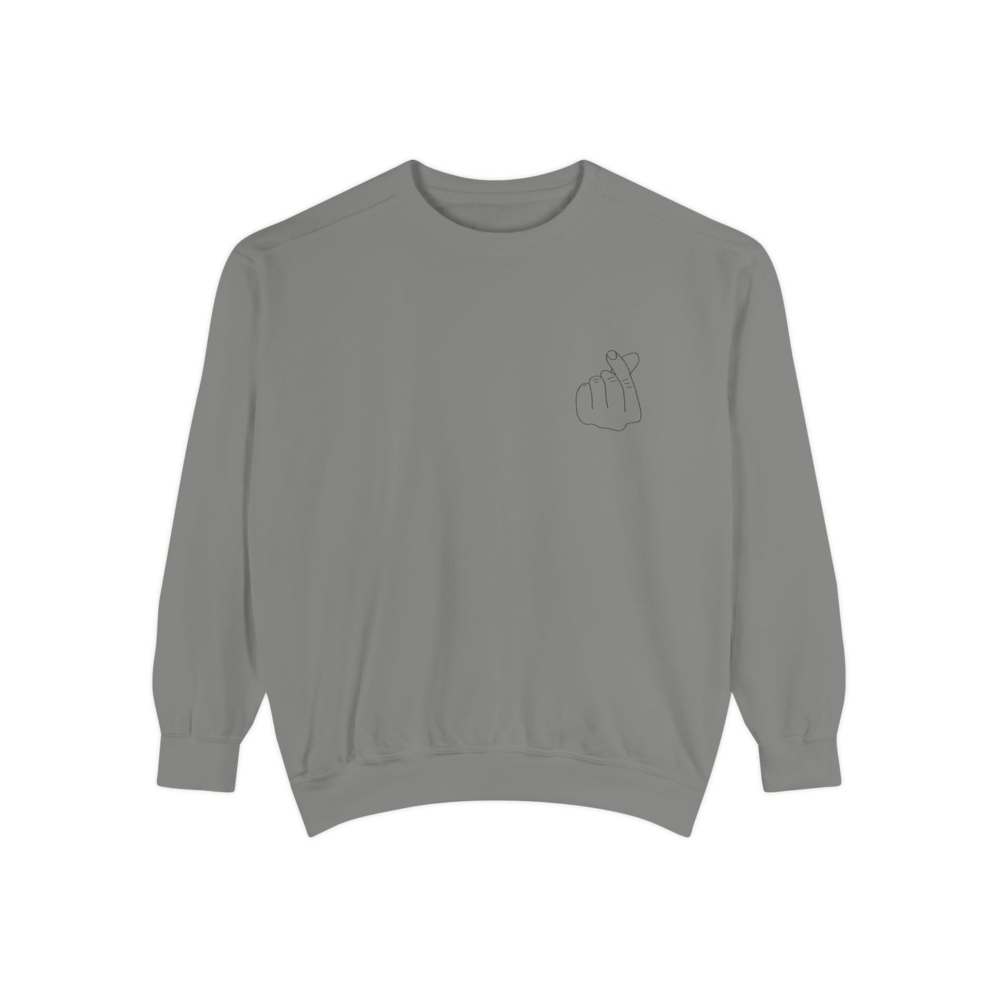 Minimalist Unisex Sweatshirt with Hand Design - Cozy & Stylish
