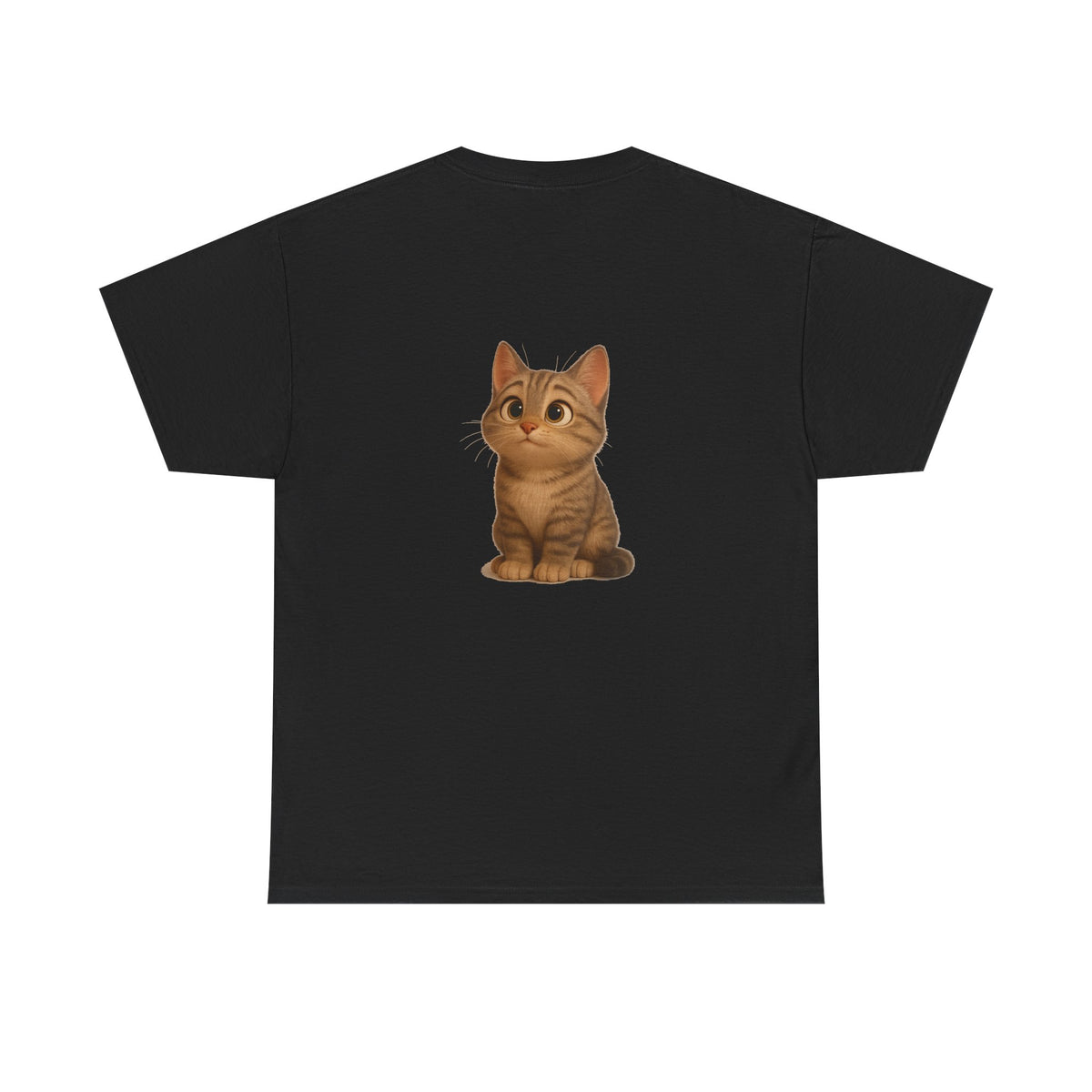 Brown kitten graphic T-shirt for cat lovers by Printify, showcasing a cute kitten design on a casual tee.