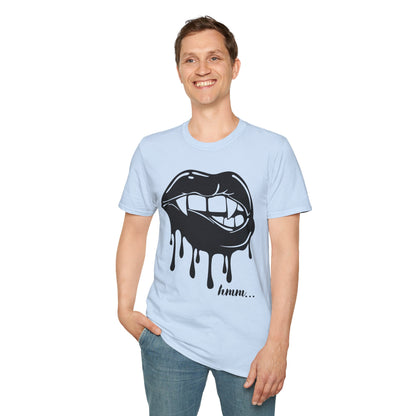 Edgy Graphic Unisex T-Shirt - Dripping Mouth Design, Cool Tee, Trendy Shirt, Hipster Top, Streetwear, Alternative Fashion, Holiday Gift