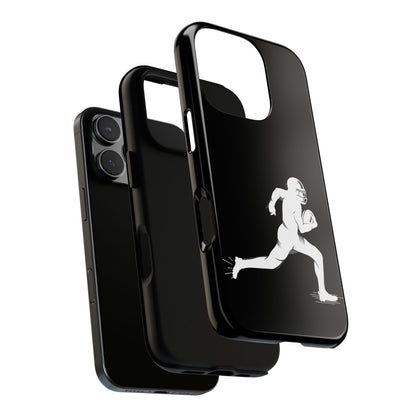 Football Player Phone Case, Tough Cases, Sports Phone Cover, Gift for Athletes, iPhone & Samsung Accessories, Running Player Design - TRV