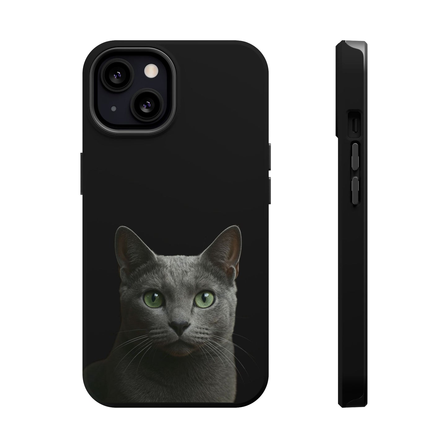Russian Blue Cat Phone Case — Magnetic Impact-Resistant iPhone Cover