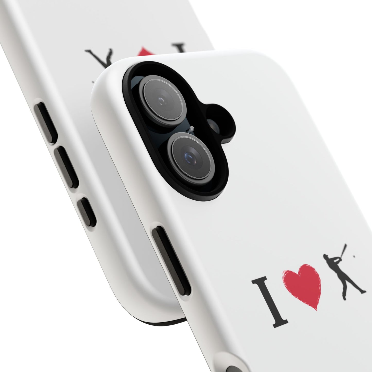 Baseball Love Phone Case, Tough Cases for Sports Lovers, i Heart Baseball Protection, Gift for Players, Cute Sports Case - TRV