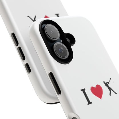 Baseball Love Phone Case, Tough Cases for Sports Lovers, i Heart Baseball Protection, Gift for Players, Cute Sports Case - TRV