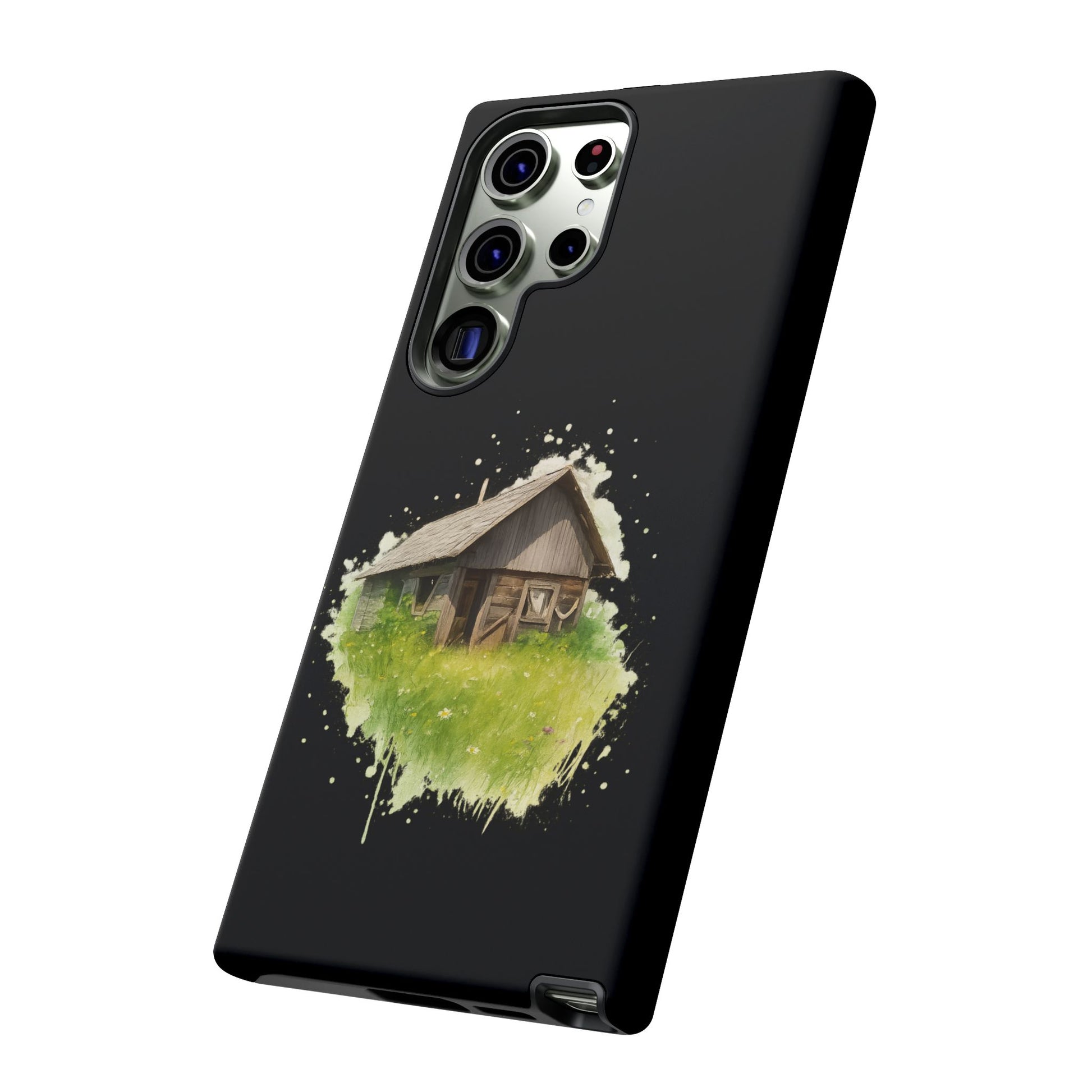 Rustic Farmhouse Phone Case, Cute Cottage Design, Tough Cases for Nature Lovers, Eco-Friendly Gift, Customizable Tech Accessories - TRV