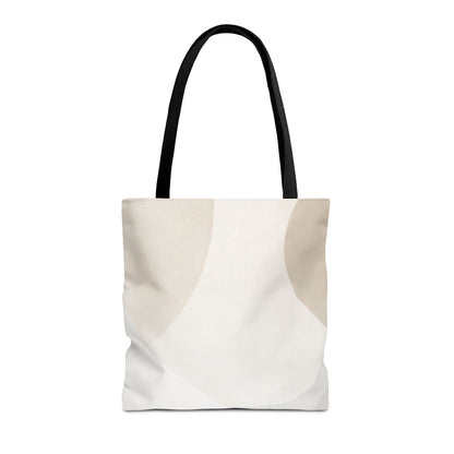 Neutral Abstract Geometric Tote Bag | Minimal Beige Shapes