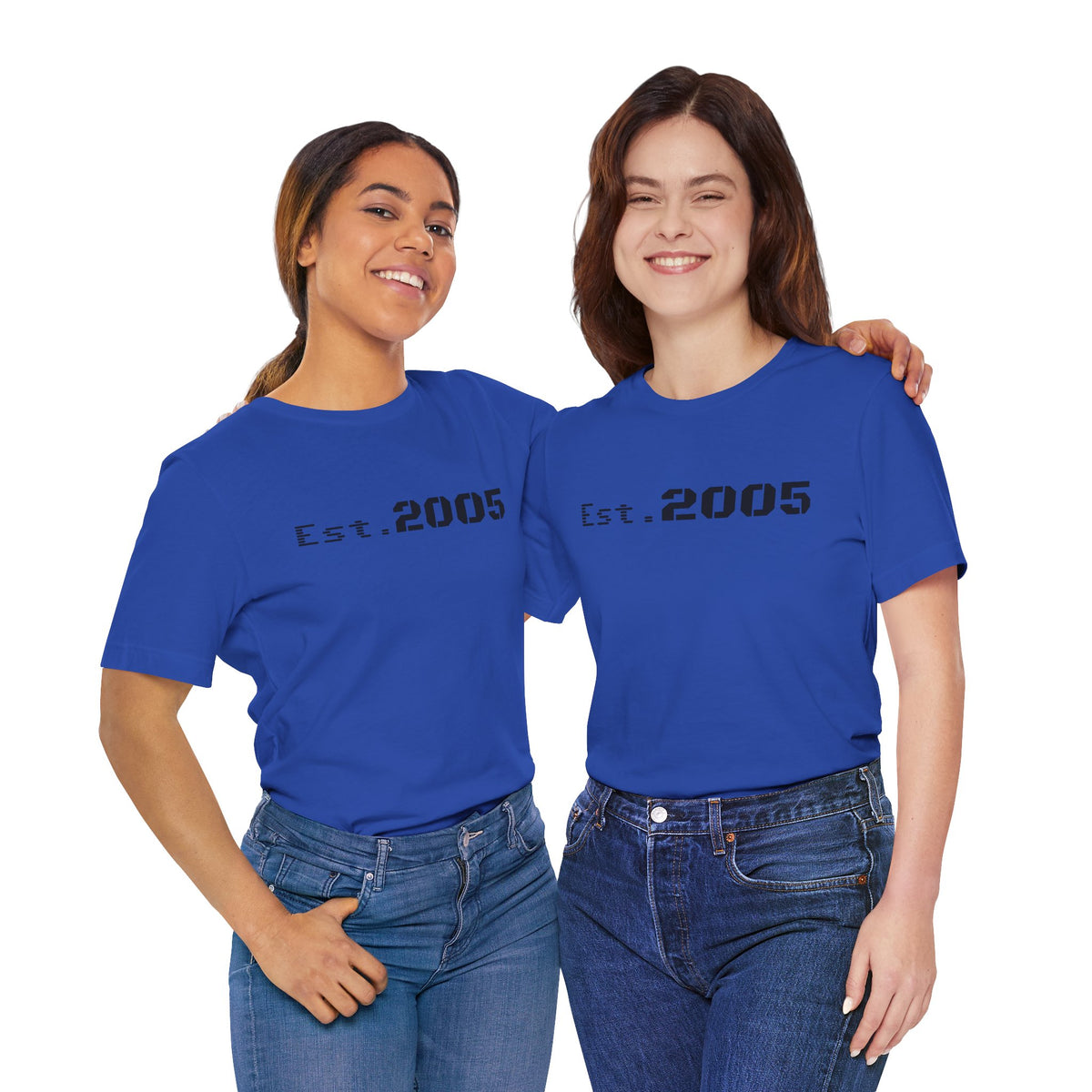 Minimalist Est. 2005 T-shirt by Printify featuring clean design and anniversary year print on a casual cotton tee.