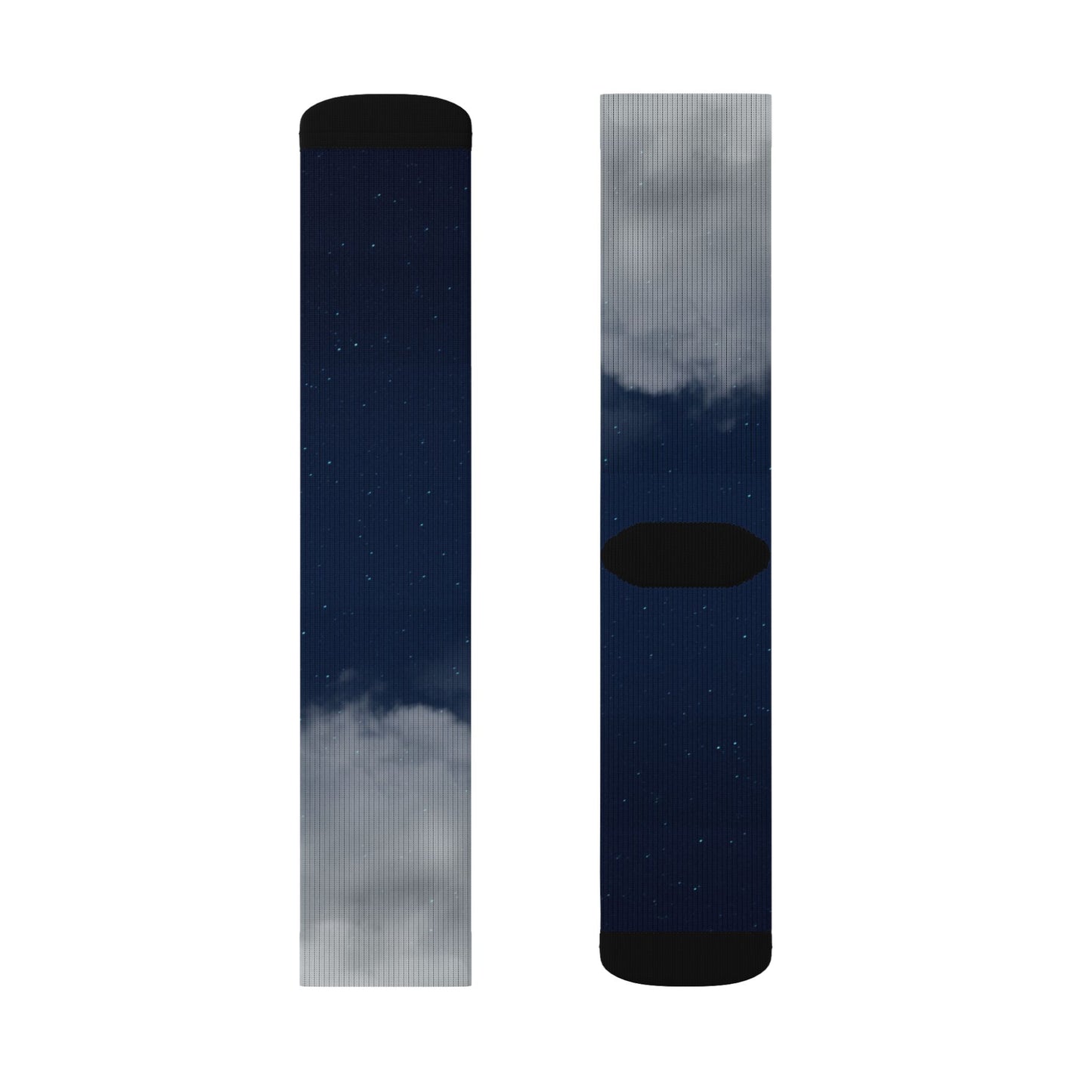 Night Sky Cloud Pattern Socks | Sublimation Crew Socks
