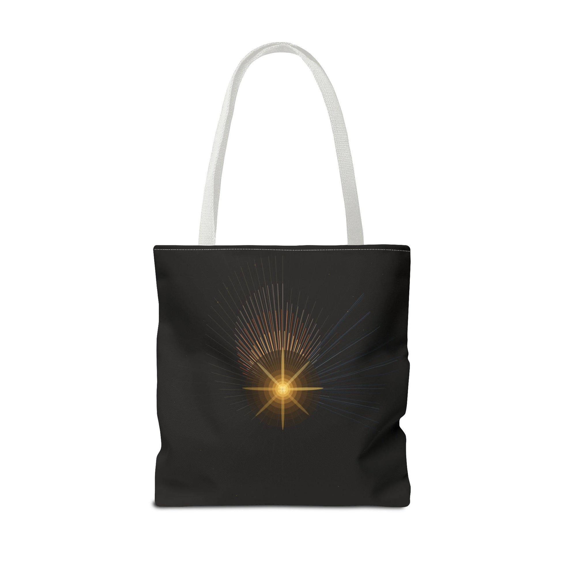 Radiant Starburst Tote Bag | Golden Light Celestial Design - TRV