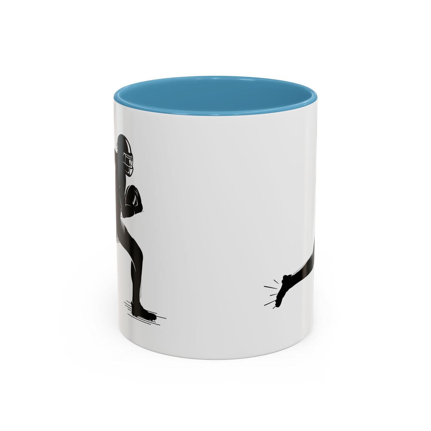 Football Player Themed Accent Coffee Mug, Sports Fan Gift, Unique Mug for Athletes, Coffee Lover, Game Day Essential - TRV