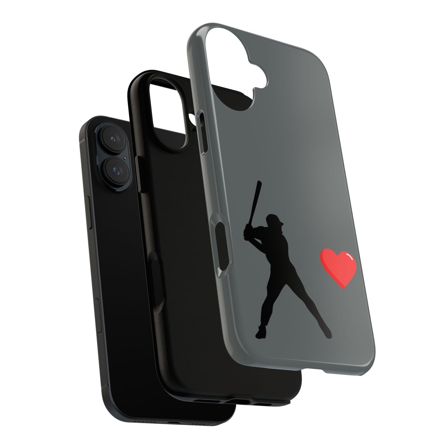 Printify Baseball Love phone case featuring sports-themed design, durable protective cover for fans and Father's Day gift.