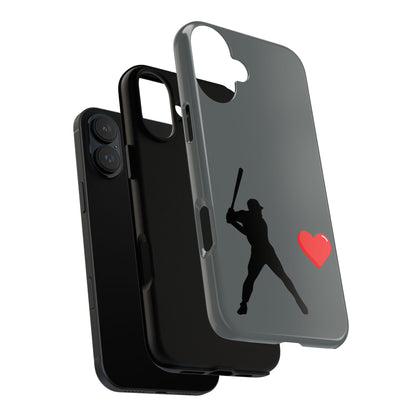 Printify Baseball Love phone case featuring sports-themed design, durable protective cover for fans and Father's Day gift.