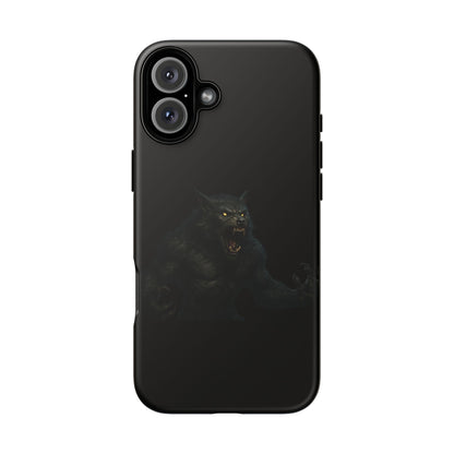 Werewolf Phone Case, Tough Cases, Black Panther Design, Gift for Animal Lovers, Phone Accessories, Fierce Phone Protection - TRV