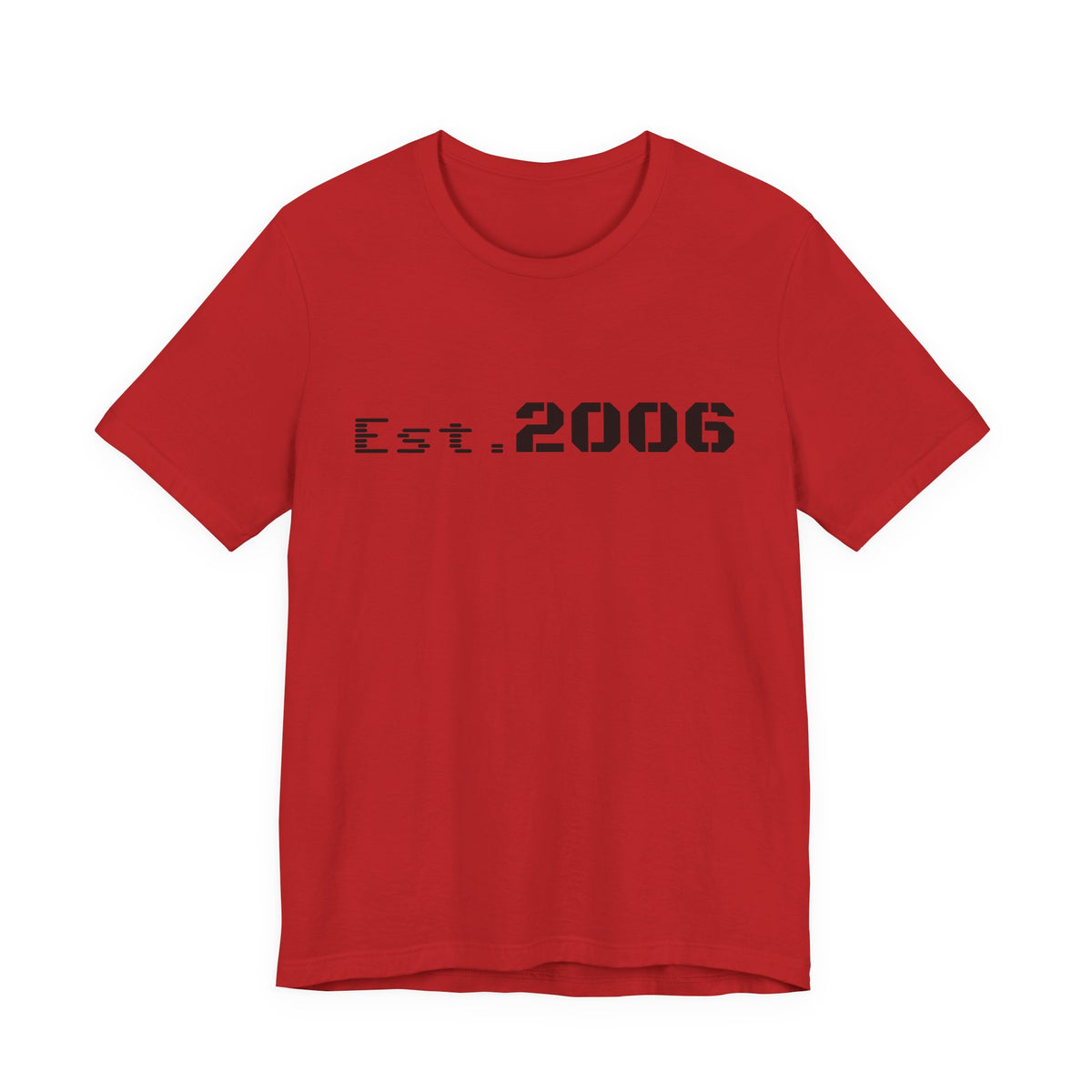 Vintage "Established 2006" graphic T-shirt by Printify featuring bold text and retro style for birthday celebrations.