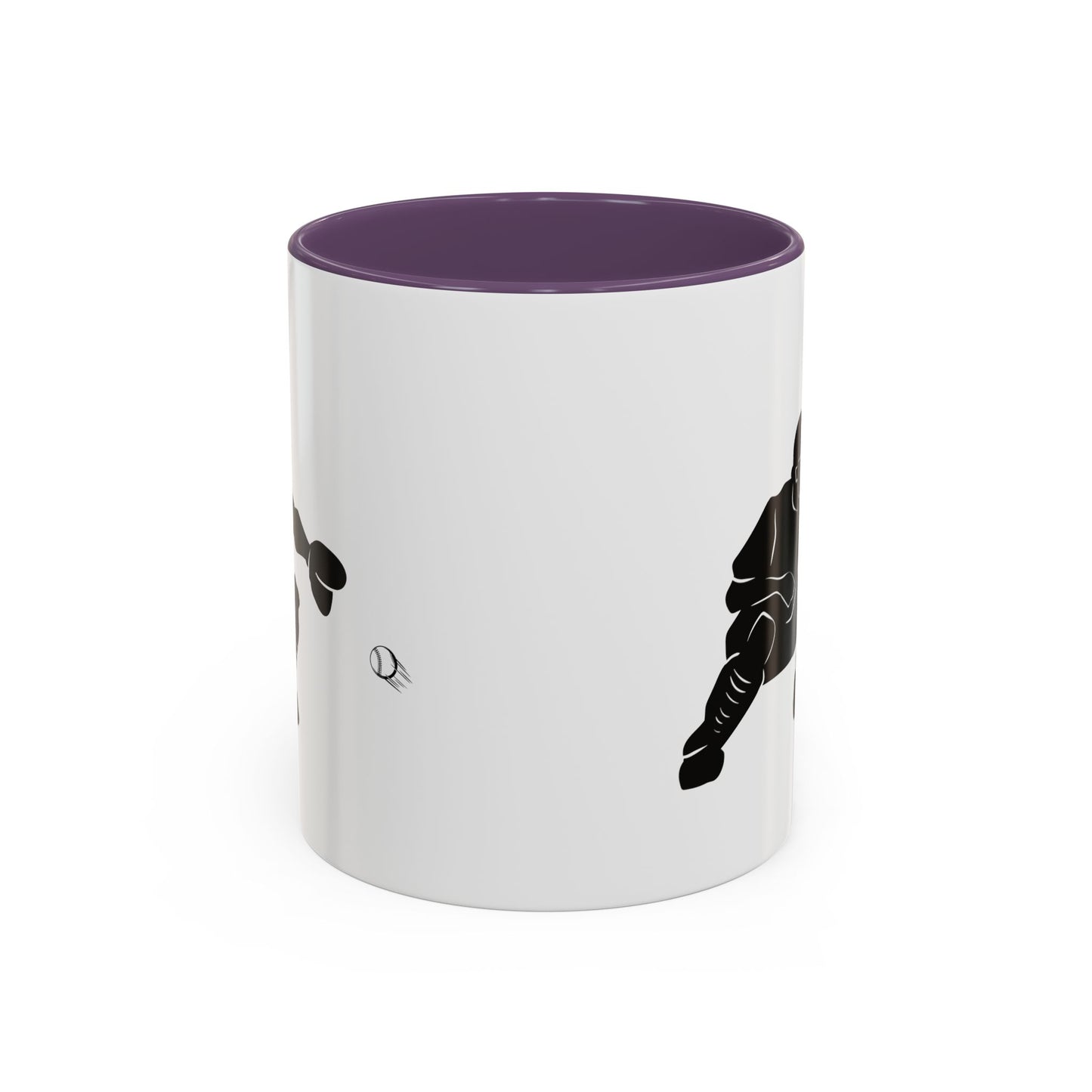 Baseball Catcher Coffee Mug, Sports Gift for Coaches, Black Accent Mug for Fans, Perfect for Birthdays & Celebrations, Unique Cup - TRV