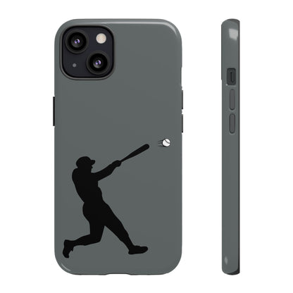 Printify baseball batter phone case, tough protective smartphone cover featuring a baseball player design for fans.