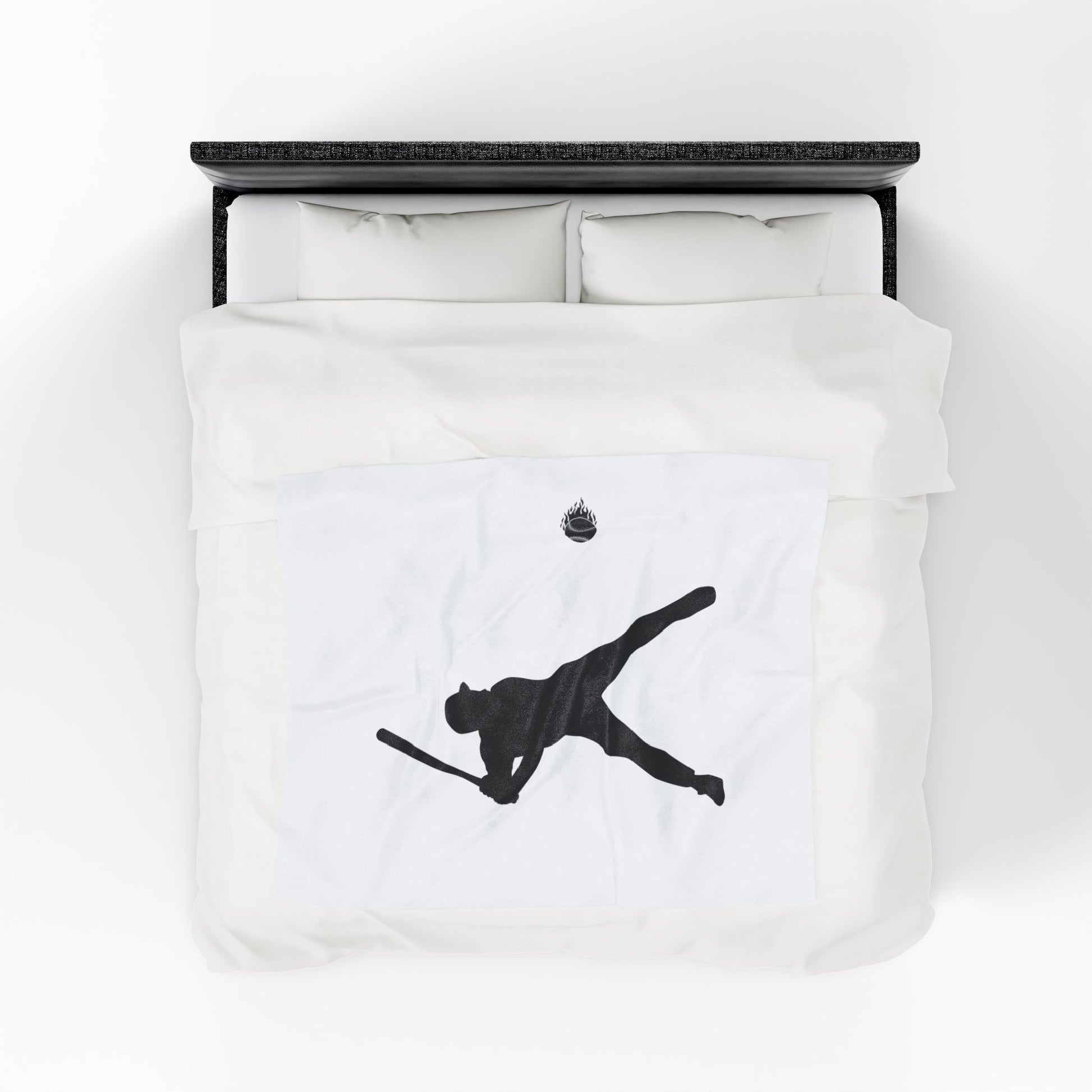 Baseball Player Plush Blanket | Soft Sports Throw, Cozy Gift for Athletes, Home Decor, Game Day Blanket, Perfect for Birthdays - TRV