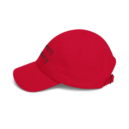 Dad Cap — "My anxiety has anxiety" Embroidered White Baseball Hat