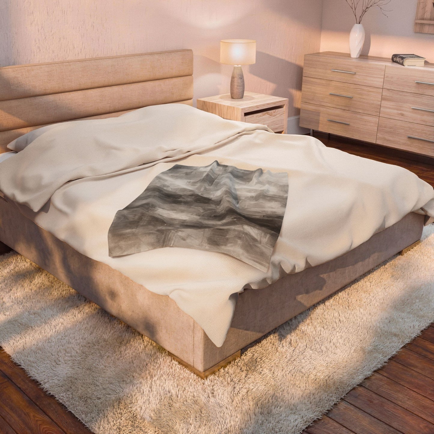 Velveteen plush blanket with all-over print by Printify, soft cozy throw perfect for living room or bedroom decor.