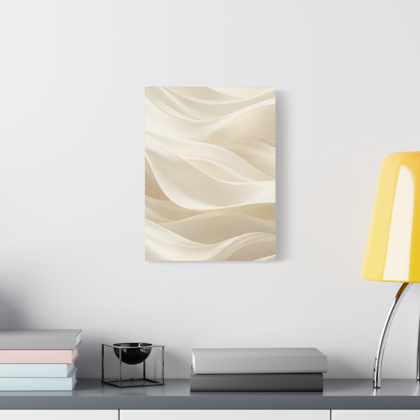 Neutral Abstract Wave Art Matte Canvas