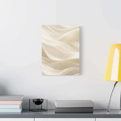Neutral Abstract Wave Art Matte Canvas