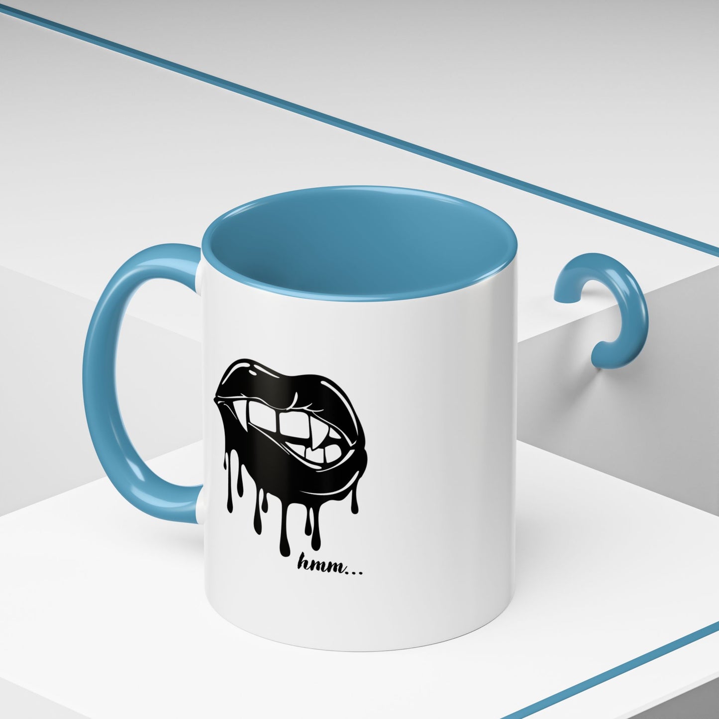 Vampire Lip Accent Coffee Mug - 11oz & 15oz - Unique Halloween Gift