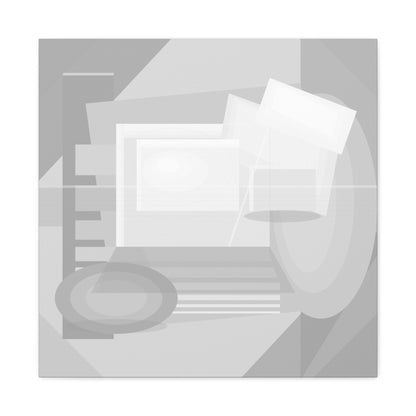 Abstract Geometric Collage Matte Canvas