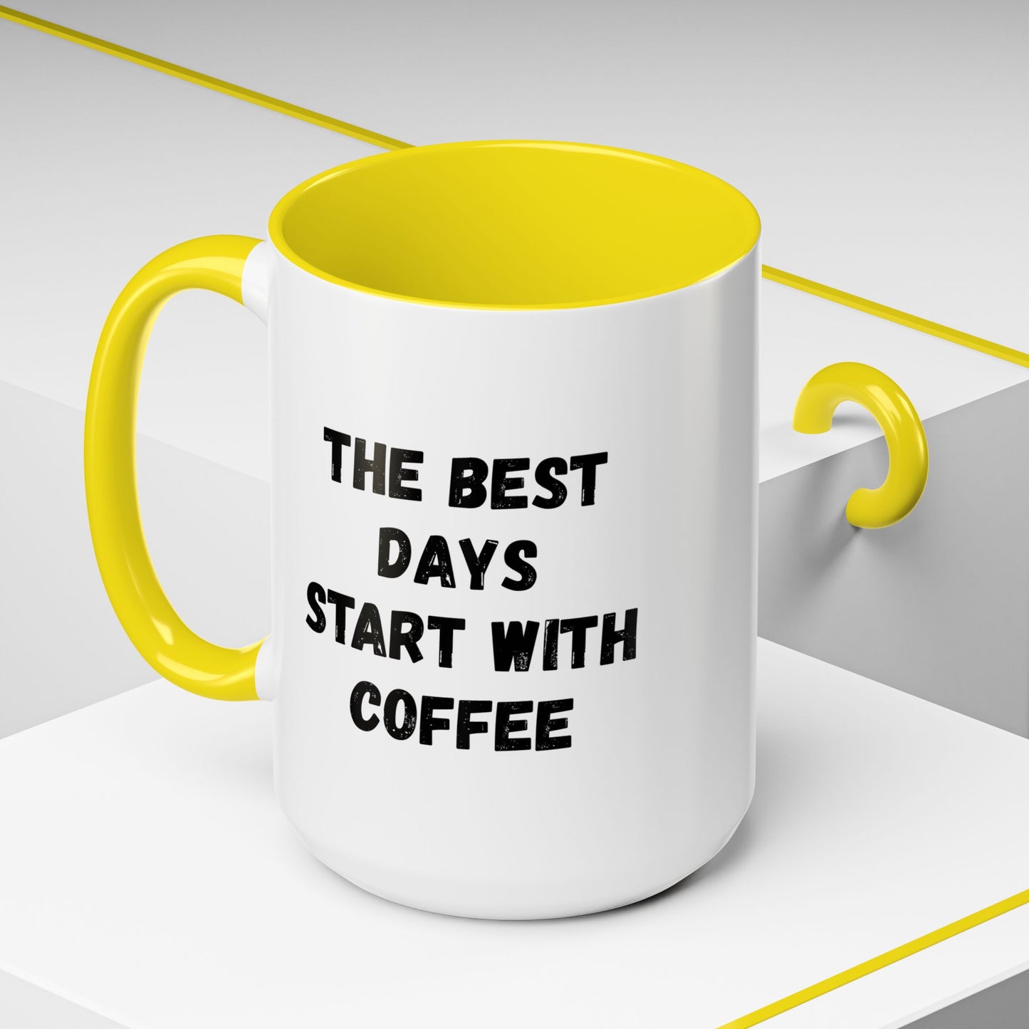 Inspirational Coffee Mug - The Best Days Start With Coffee - Gift for Coffee Lovers, Office Decor, Kitchenware, Birthday Gift, Motivational
