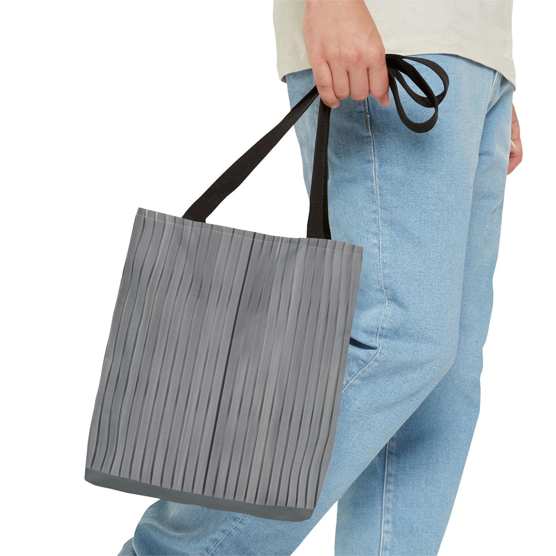 Stylish Gray Striped Tote Bag for Everyday Use - TRV