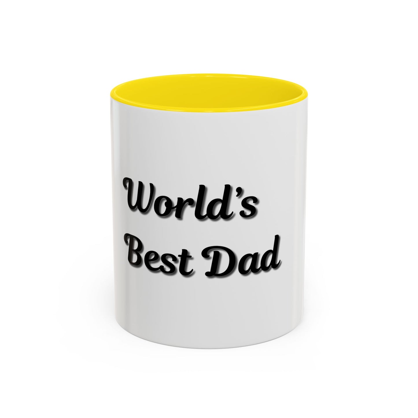 World's Best Dad Accent Coffee Mug - Perfect Gift for Father's Day - TRV