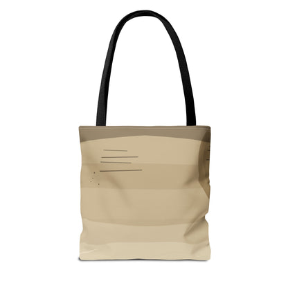 Abstract Neutral Waves Tote Bag | Geometric Circle Pattern
