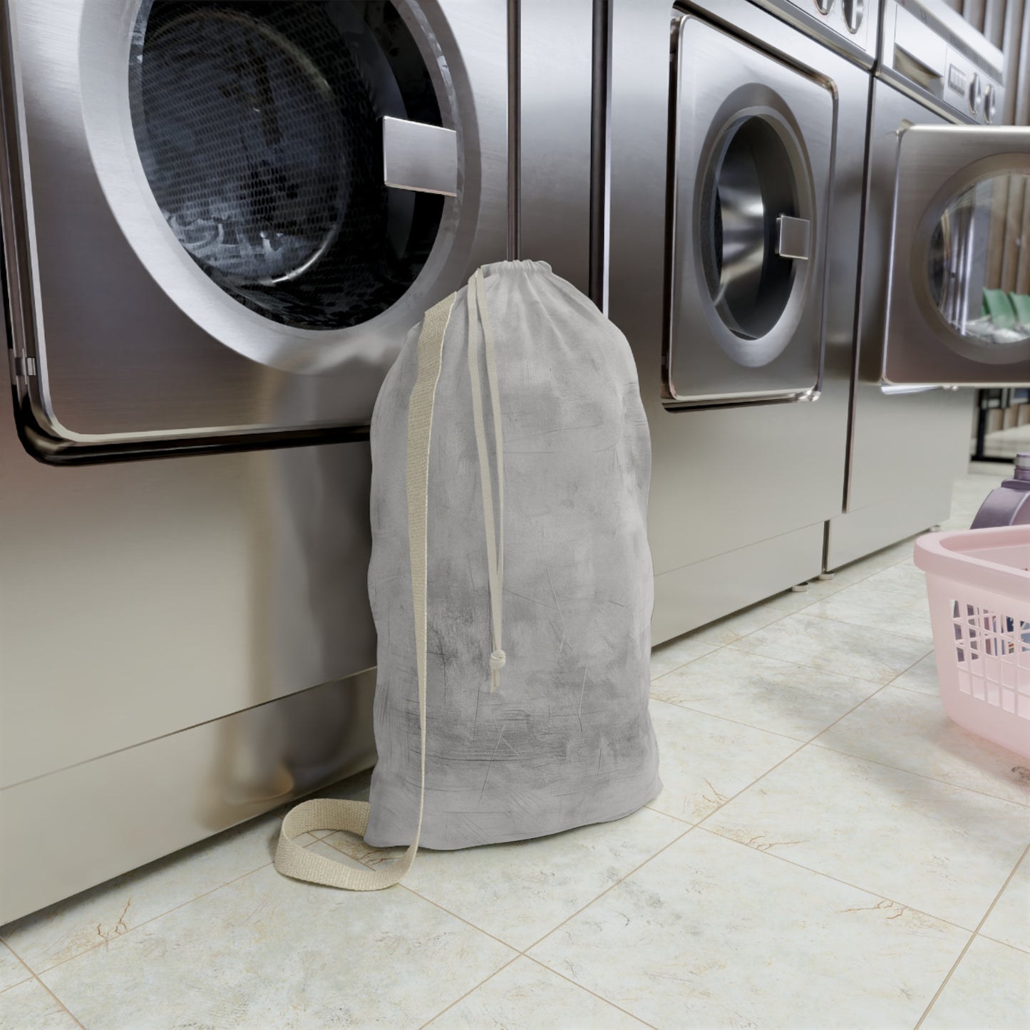 Monogram Initials Laundry Bag | Personalized Name, Canvas Drawstring - TRV