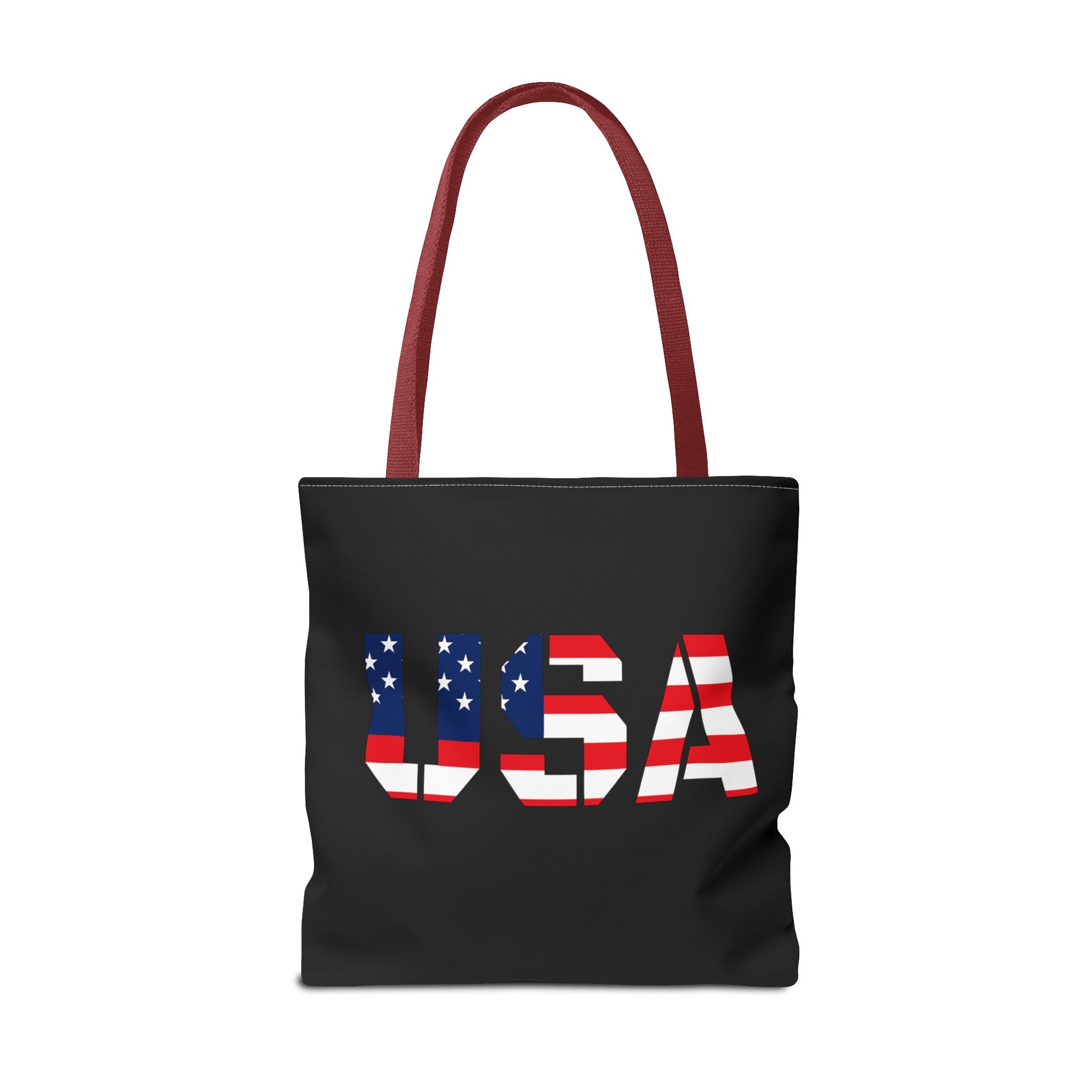 Patriotic USA Print Tote Bag, Reusable Shopping Bag, 4th of July Gift, Summer Carryall, American Flag Style - TRV
