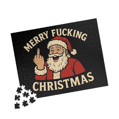 Merry Fucking Christmas Puzzle — Funny Santa Holiday Jigsaw (110–1014 pcs)