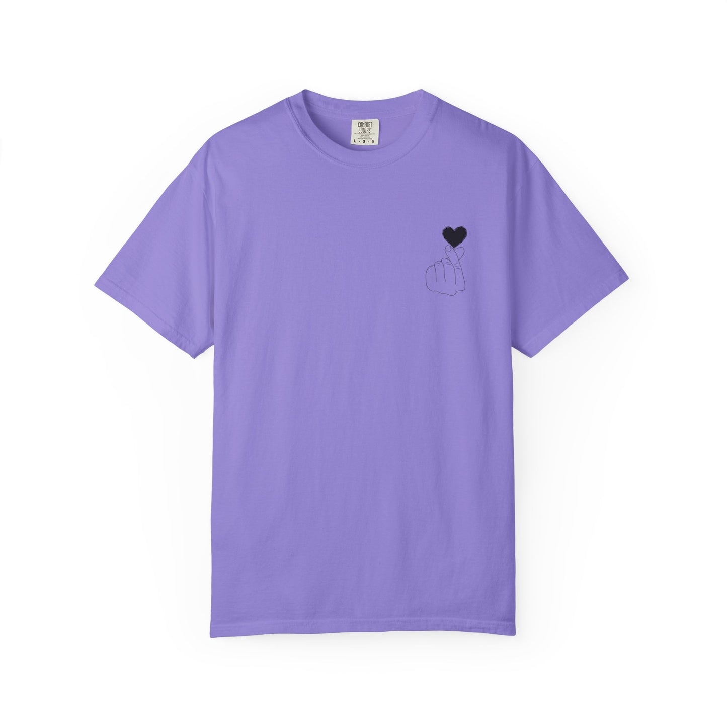 Unisex Garment-Dyed T-Shirt with Heart Design | Casual Trendy Wear for All Occasions