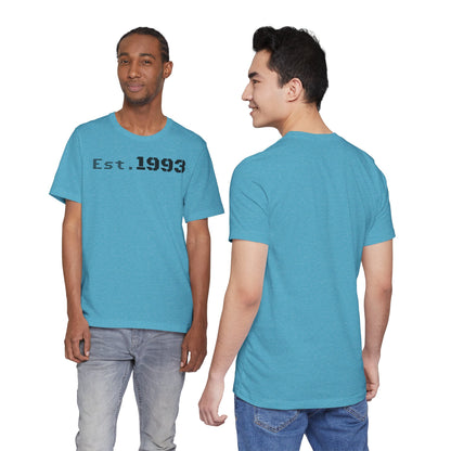 Est. 1993 Unisex Jersey Tee - Vintage Style Shirt, Birthday Gift, Casual Outfit, Celebration Top, Custom Year Shirt