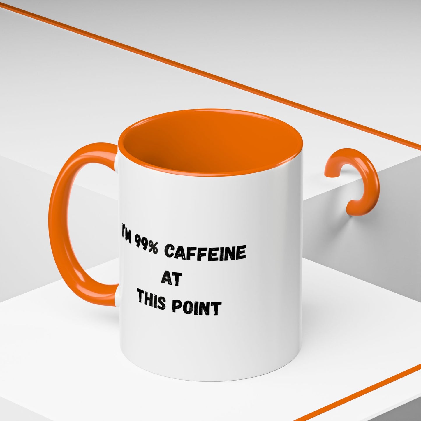 I'm 99% Caffeine Coffee Mug - Funny Gift for Coffee Lovers, Black Accent Mug, Office Humor, Caffeine Addict, Birthday Gift