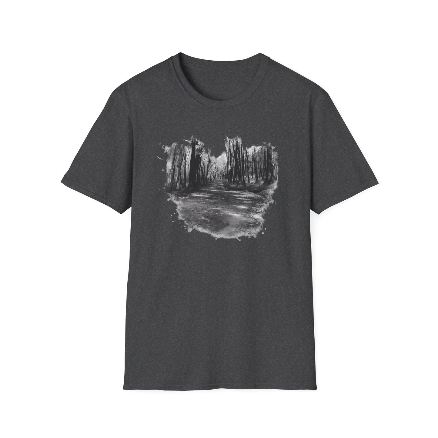 Minimalist Nature-Inspired Unisex Softstyle T-Shirt, Casual Wear, Everyday Style, Gift for Nature Lovers, Eco-Friendly Fashion