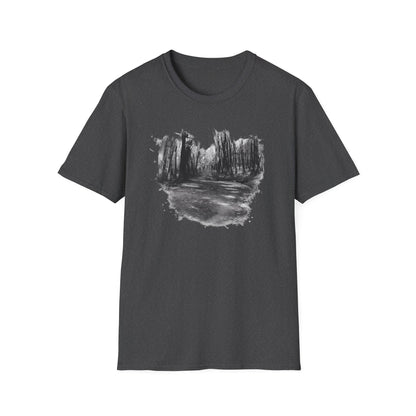 Minimalist Nature-Inspired Unisex Softstyle T-Shirt, Casual Wear, Everyday Style, Gift for Nature Lovers, Eco-Friendly Fashion