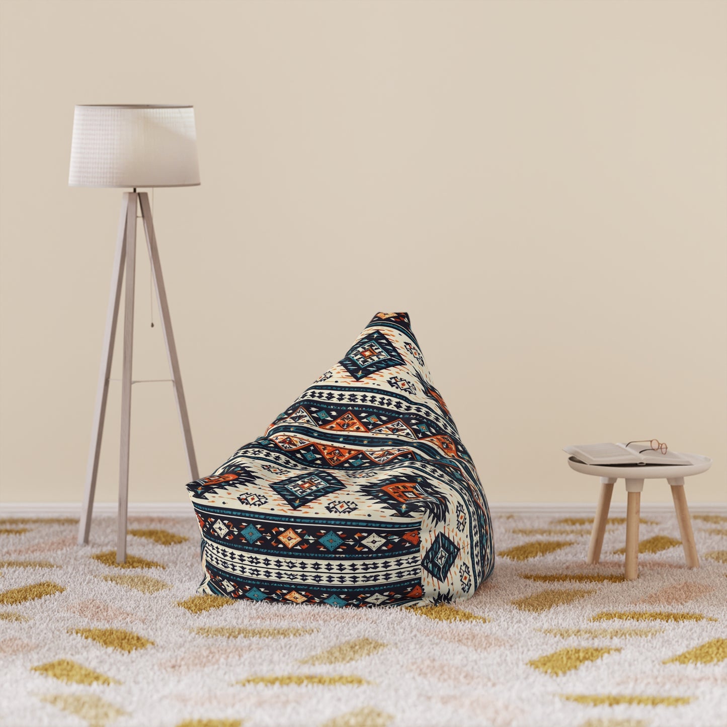 Southwestern Aztec Pattern Bean Bag Chair Cover | Tribal Geometric Boho