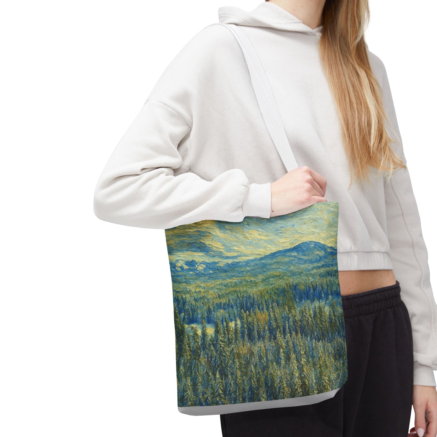 Nature-Inspired Tote Bag, Eco-Friendly Carryall, Bohemian Style Purse, Art Tote, Great Gift for Nature Lovers, Shopping Bag, Travel [...] - TRV