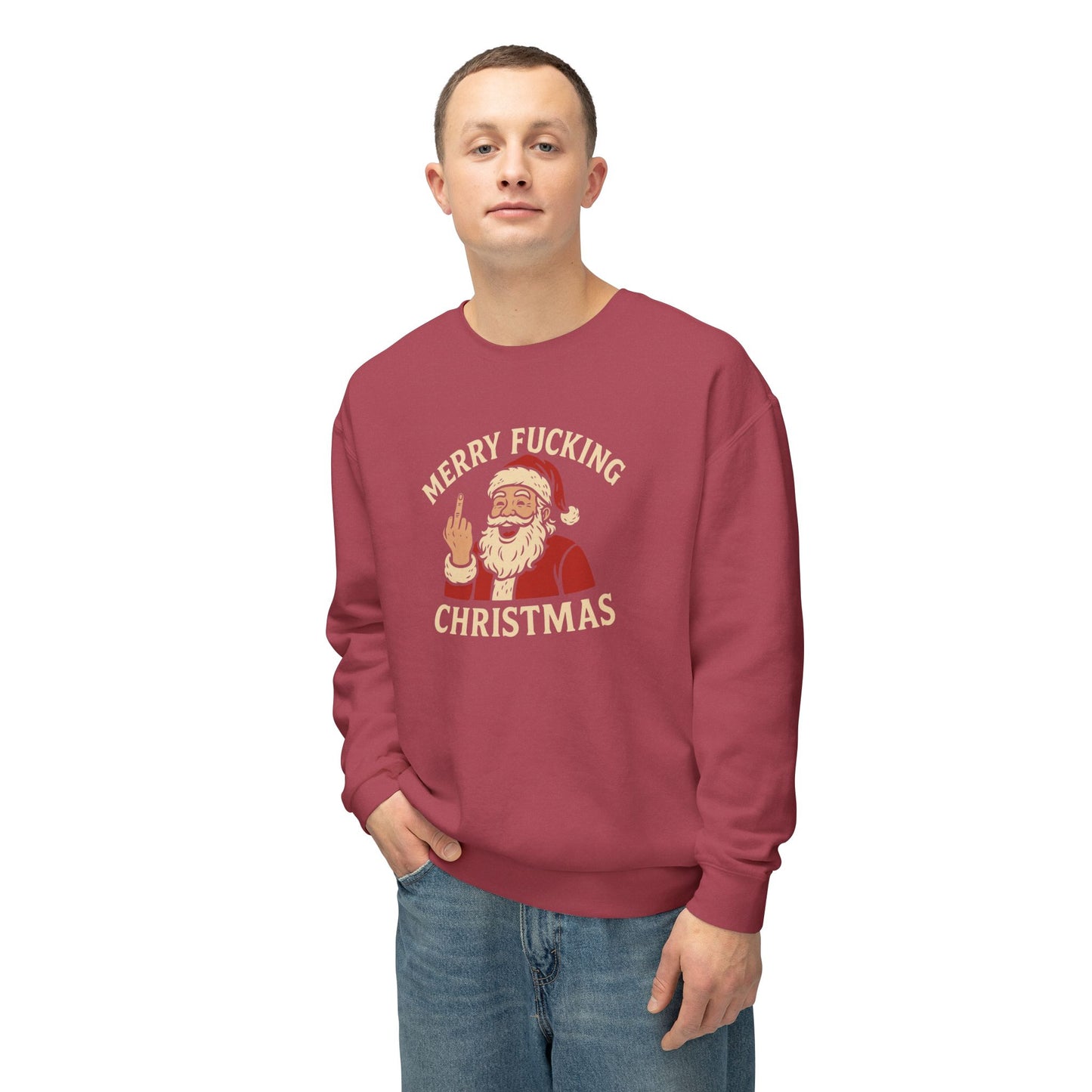 Merry Christmas Sweatshirt, Funny Holiday Crewneck, Unisex Gift, Christmas Apparel, Sarcastic Sweatshirt, Unique Holiday Clothing - TRV